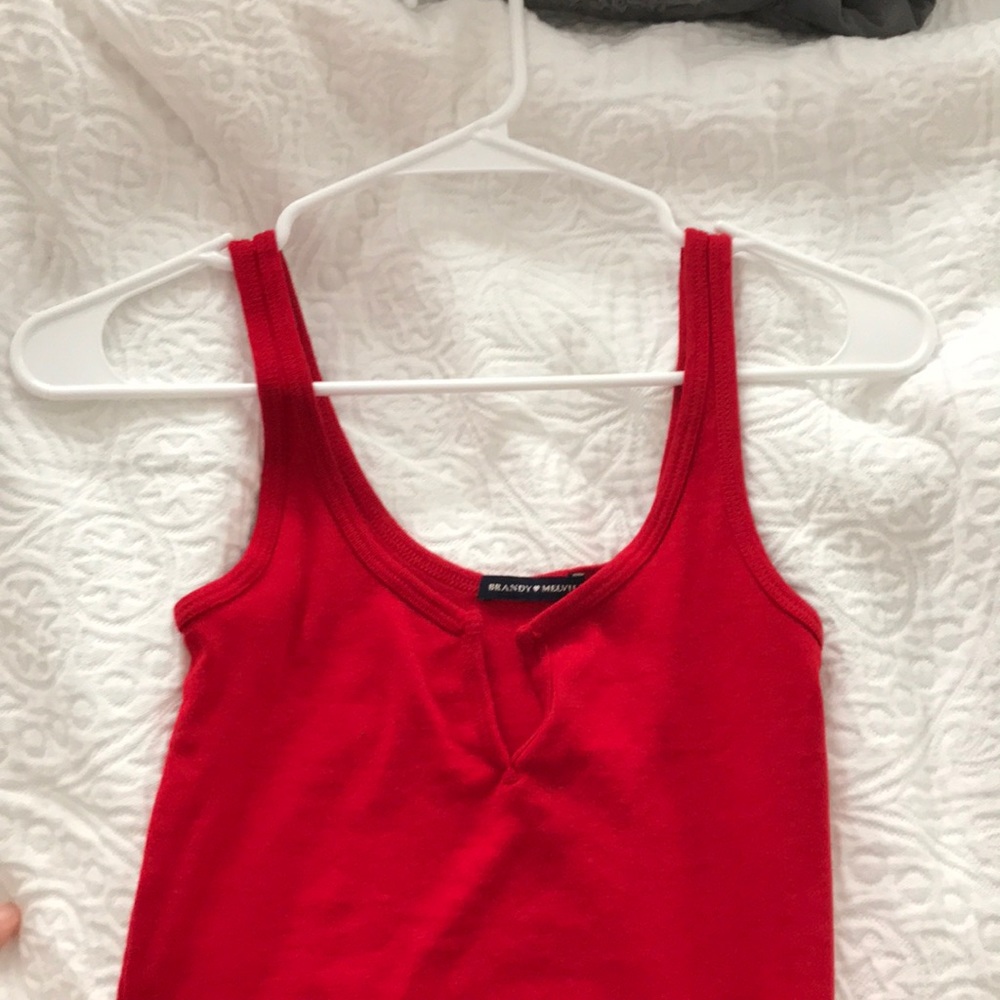 red brandy melville tank